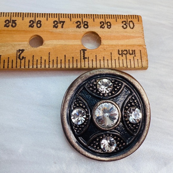 Vintage Art Decco Modernist Ornate Stone Earrings clip on - Picture 5 of 5